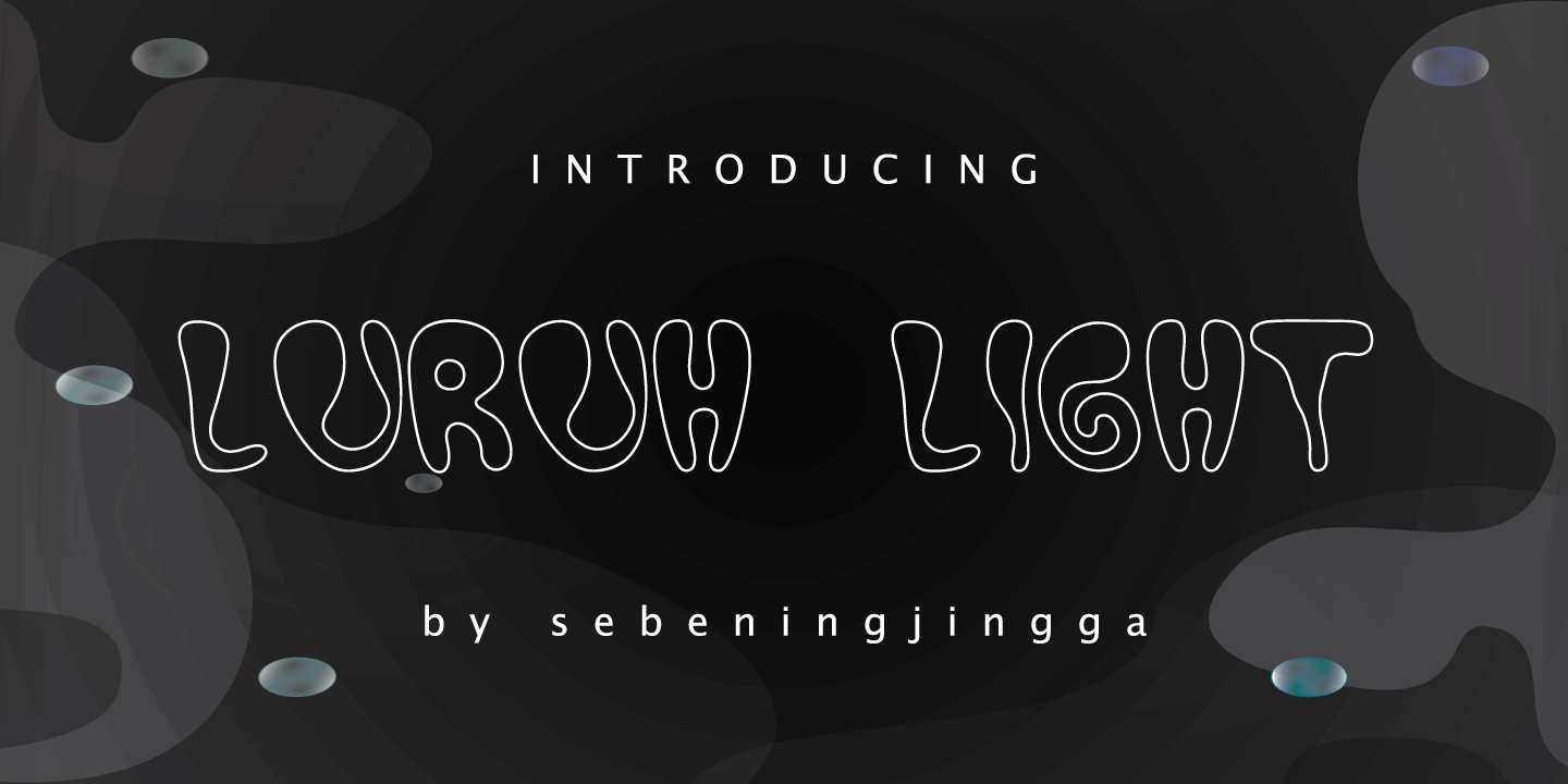 Beispiel einer Luruh Light Regular-Schriftart